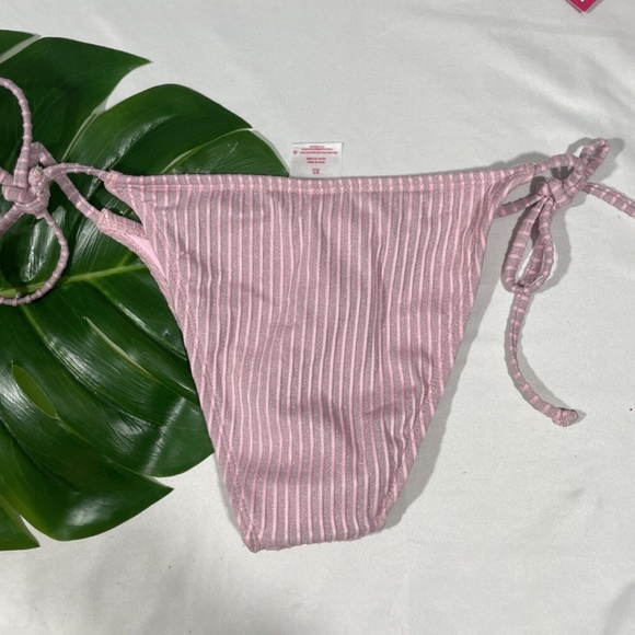NWT $38 Xhilaration‎ Metallic Ribbed Cinched Bikini Top + Bottom [ XS ] - Picture 14 of 16